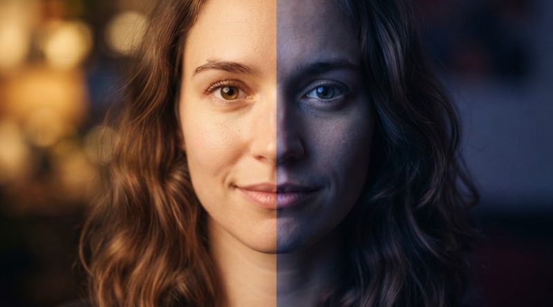 A portrait symbolizing mood swings after brain injury